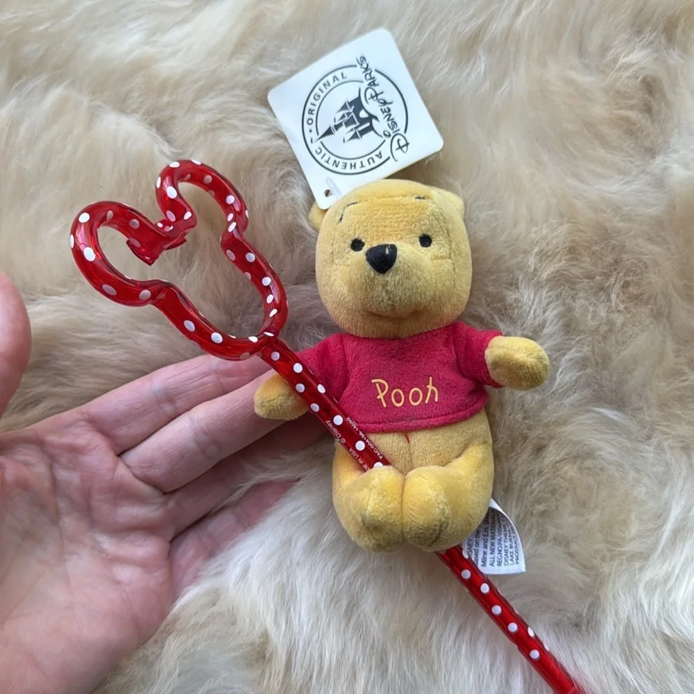Disney Parks Winnie the Pooh Plush Magnet with Minnie Mouse Pen